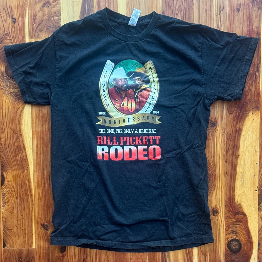 Bill Pickett Rodeo Black Graphic T-Shirt